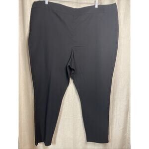 Who What Wear Cropped High Rise Stretch Pants Women Size 26W Black Skinny Pullon